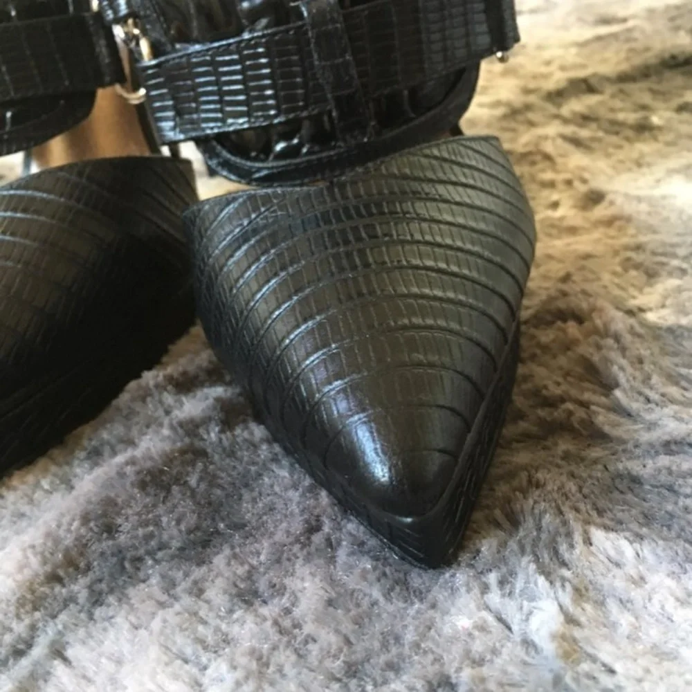 Jeffrey Campbell Croc Embossed Heels